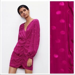 Zara Fuchsia Mini Dress Size S